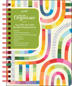 Posh: Deluxe Organizer 17-Month 2023-2024 Monthly/Weekly Hardcover Planner Calen (Rainbow Maze) by Andrews McMeel Publishing, 9781524879174