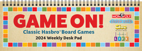 Game On! 2024 12-Month Spiral Weekly Desk Pad (Classic Hasbro Board Games) by Hasbro, 9781524883812