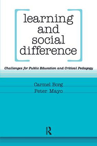Learning and Social Difference - 9781594512445 by Peter Mayo, Carmel Borg, 9781594512445