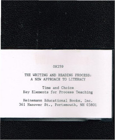 The Writing and Reading Process (A New Approach to Literacy) by Jane Hansen, Donald H. Graves, 9780435084332