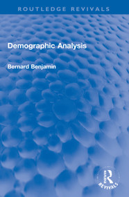 Demographic Analysis - 9780367720650 by Bernard Benjamin, 9780367720650
