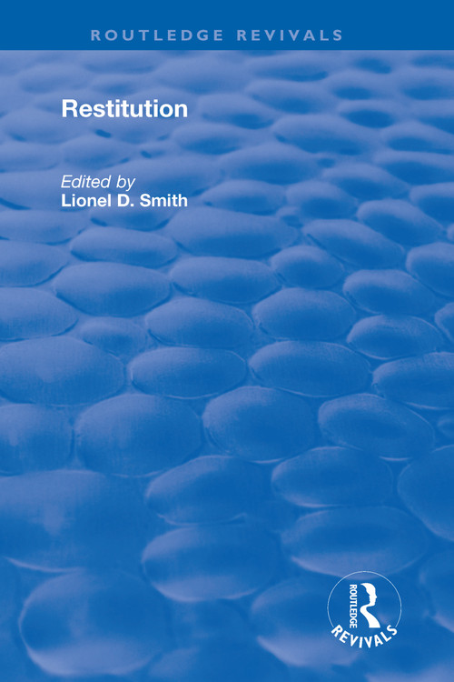 Restitution - 9781138637603 by Lionel Smith, 9781138637603