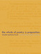 The Whole of Poetry is Preposition by Claude Royet-Journoud, Keith Waldrop, 9781934200452