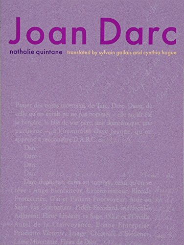 Joan Darc by Nathalie Quintane, Cynthia Hogue, Sylvain Gallais, 9781934200711