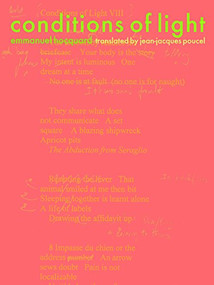 Conditions of Light by Emmanuel Hocquard, Jean-Jacques Poucel, 9781934200193