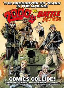 2000 AD Vs Battle Action: Comics Collide! by Kenneth Niemand, Geoffrey D. Wessel, Chris Weston, Karl Stock, Arthur Wyatt, Gordon Rennie, Michael Carroll, Alec Worley, Alex De Campi, Simon Coleby, Nick Dyer, Paul Marshall, Jake Lynch, Dan Cornwell, Nick Percival, Kieran McKeown, Staz Johnson, Patrick Goddard, 9781837861897