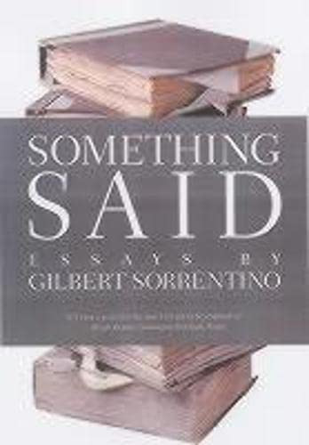 Something Said by Gilbert	Sorrentino, 9781564783103