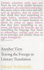 Another View (Tracing the Foreign in Literary Translation) by Eduard Stoklosinski, 9781628970609