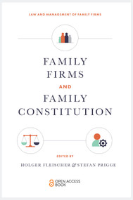 Family Firms and Family Constitution by Holger Fleischer, Stefan Prigge, 9781837972036