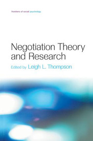 Negotiation Theory and Research - 9781138006089 by Leigh L. Thompson, 9781138006089