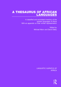 A Thesaurus of African Languages - 9781138089907 by Michael Mann, David Dalby, 9781138089907