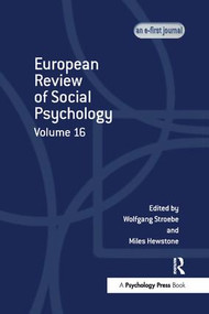 European Review of Social Psychology: Volume 16 - 9781138883291 by WOLFGANG STROEBE, Miles Hewstone, 9781138883291