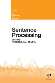 Sentence Processing - 9781848721319 by Roger P. G. van Gompel, 9781848721319