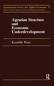 Agrarian Structure And Economi by Kaushik Basu, 9783718649938