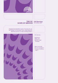 The CIC Scope of Services Handbook by Construction Industry Council, 9781859462638