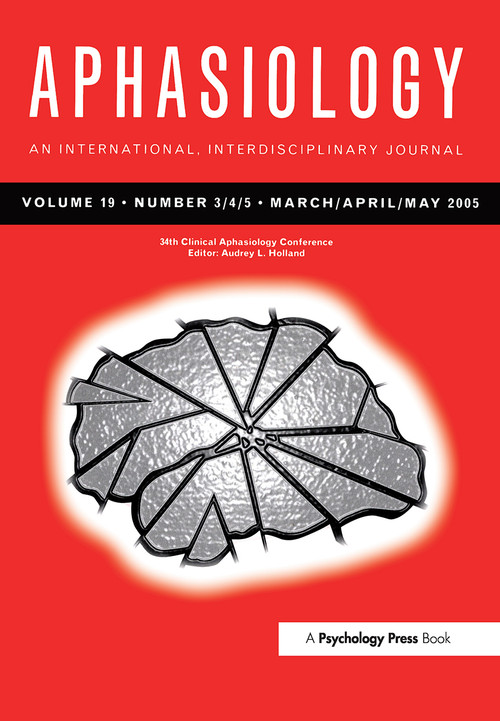 34th Clinical Aphasiology Conference (A Special Issue of Aphasiology) by Audrey Holland, 9781841699943