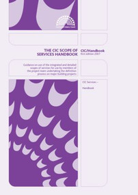 The CIC Scope of Services by Construction Industry Council, 9781859462584