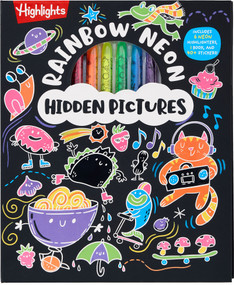 Rainbow Neon Hidden Pictures (Rainbow Activity Book with Neon Markers and Over 40 Stickers, Fun Sticker Puzzle Book for Creative Kids Ages 6-12) by Highlights, 9781639622528