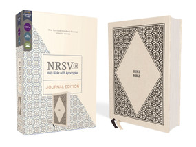 NRSVue, Holy Bible with Apocrypha, Journal Edition, Cloth over Board, Cream, Comfort Print by Zondervan, 9780310463696