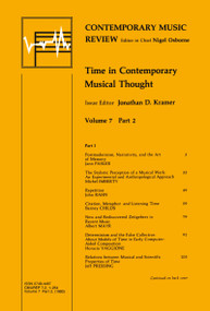 Time in Contemporary Musical Thought by Jonathan D. Kramer, 9783718653645