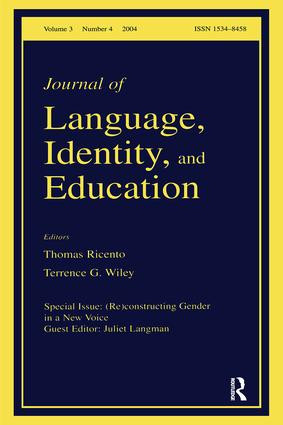 (Re)constructing Gender in a New Voice (A Special Issue of the Journal of Language, Identity, and Education) by Juliet Langman, 9780805895148