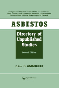 Asbestos (Directory of Unpublished Studies) by S. Amaducci, 9780367580308