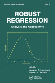 Robust Regression (Analysis and Applications) by Lawrence, 9780367580186