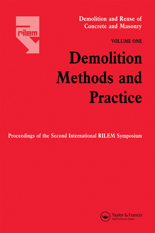 Demolition Methods and Practice V1 by Y. Kasai, 9780367659455