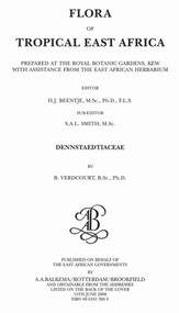 Flora of Tropical East Africa - Dennstaetiacea (2000) by Bernard Verdcourt, 9789061913962