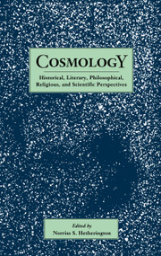 Cosmology (Historical, Literary,Philosophical, Religous and Scientific Perspectives) by Norriss S. Hetherington, 9780815309345