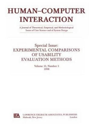 Experimental Comparisons of Usability Evaluation Methods (A Special Issue of Human-Computer Interaction) by Gary A. Olson, 9780805898132