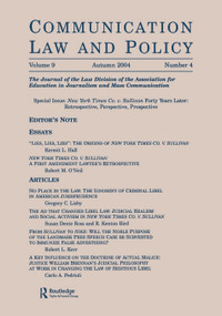 New York Times Co. v. Sullivan Forty Years Later (Retrospective, Perspective, Prospective:a Special Issue of communication Law and Policy) by W. Wat Hopkins, 9780805895124