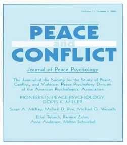 Pioneers in Peace Psychology (Doris K. Miller: A Special Issue of Peace and Conflict: Journal of Peace Psychology) by Richard V. Wagner, 9780805893939