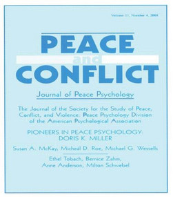 Pioneers in Peace Psychology (Doris K. Miller: A Special Issue of Peace and Conflict: Journal of Peace Psychology) by Richard V. Wagner, 9780805893939