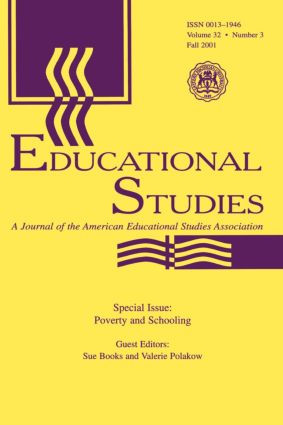 Poverty and Schooling (A Special Issue of Educational Studies) by Sue Books, Valerie Polakow, 9780805896985