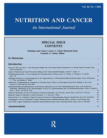 Selenium and Cancer (Larry C. Clark Memorial Issue: A Special Issue of Nutrition and Cancer) by Leonard A. Cohen, 9780805896817