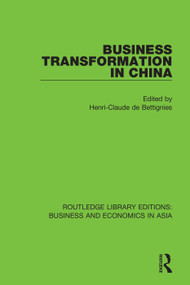 Business Transformation in China - 9781138367043 by Henri-Claude De Bettignies, 9781138367043