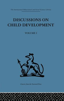 Discussions on Child Development (Volume one) by Barbel Inhelder, J. M. Tanner, 9781138875791