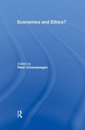 Economics and Ethics? by Peter Groenewegen, 9781138865853