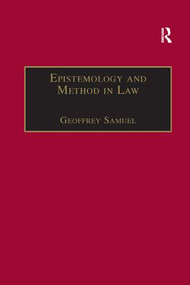 Epistemology and Method in Law - 9781138267411 by Geoffrey Samuel, 9781138267411