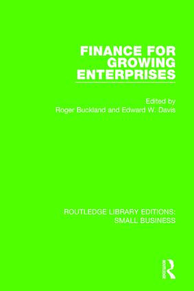 Finance for Growing Enterprises by Roger Buckland, Edward W. Davis, 9781138679948