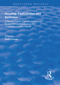 Housing: Participation and Exclusion - 9781138320338 by David Cowan, 9781138320338
