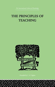 The Principles of Teaching (Based on Psychology) by Edward L Thorndike, 9781138875203