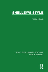 Shelley's Style by William Keach, 9781138645325