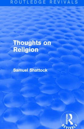 Thoughts on Religion by Samuel Shattock, 9781138912984