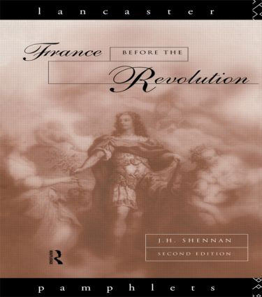 France Before the Revolution by J. H. Shennan, 9780415119450