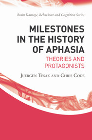 Milestones in the History of Aphasia (Theories and Protagonists) by Juergen Tesak, Chris Code, 9780415655576