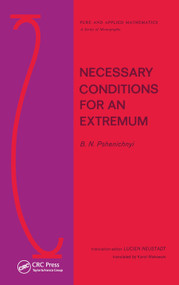 Necessary Conditions for an Extremum by Pshenichnyi, 9780367452124
