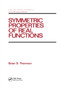 Symmetric Properties of Real Functions by Brian thomson, 9780367402037