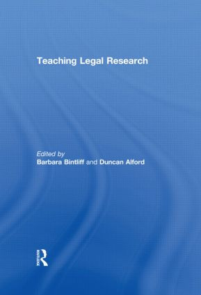 Teaching Legal Research - 9780415508971 by Barbara Bintliff, Duncan Alford, 9780415508971